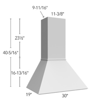 Picture of RHE30 EURO HOOD Fusion Blanc