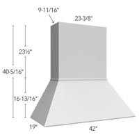 Picture of RHE42 TIMBER EURO HOOD Fusion Blanc